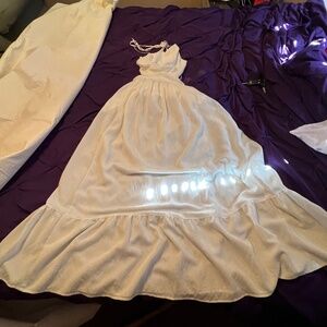 Backless full length dress